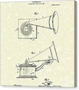 Phonograph 1908 Patent Art Canvas Print