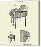 Piano 1937 Patent Art Canvas Print