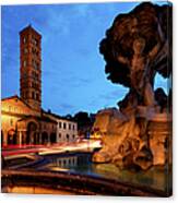 Piazza Della Bocca Della Verita' Canvas Print