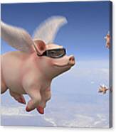 Pigs Fly Canvas Print
