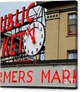 Pike Place Farmers Market Sign Canvas Print