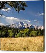 Pikes Peak And Snow Canvas Print