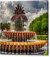 Pineapple Fountain Charleston Canvas Print