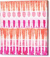 Pink And Orange Tie Dye Canvas Print