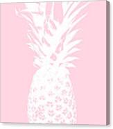 Pink And White Pineapple Canvas Print