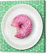 Pink Donut Canvas Print