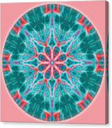 Pink Fractal Flower Mandala Canvas Print