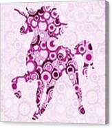 Pink Unicorn - Animal Art Canvas Print