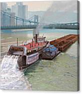 Pittsburgh River Boat-1948 Canvas Print
