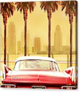 Plymouth Savoy With Palms Canvas Print