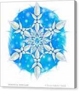 Poinsettia Snowflake Canvas Print
