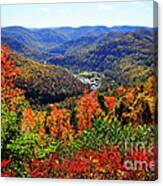 Point Mountain Overlook In Autumn Canvas Print