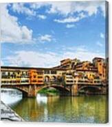 Ponte Vecchio At Florence Italy Canvas Print