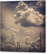 Poofy Clouds Today Canvas Print