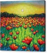 Poppies At Twilight Canvas Print
