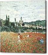 Poppy Field Near Vetheuil Canvas Print