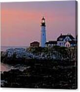 Portland Head Lighthouse At Daybreak Canvas Print