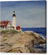 Portland Head Lighthouse In Maine Canvas Print