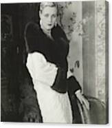 Portrait Of Muriel Finley Wearing Jewelry Canvas Print