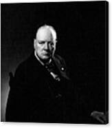 Portrait Of Winston Churchill Canvas Print