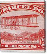 Postal Biplane, U.s. Parcel Post Stamp Canvas Print