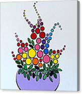 Potted Blooms - Lavendar Canvas Print
