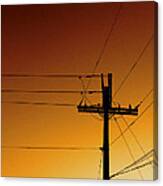Power Line Sunset Canvas Print