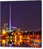 Powerhouse In A Sea Of Lights Canvas Print