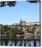 Prague Castle Across The Vltava River Canvas Print
