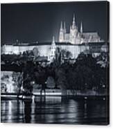 Prague Castle At Night Canvas Print