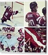 Proud To Be Latvian! #latvia #hockey Canvas Print