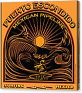 Surfing Puerto Escondido Mexico Mexican Pipeline Canvas Print