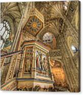 Pulpit I Canterbury Cathedral Kent Uk Canvas Print