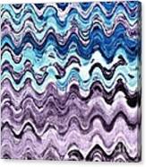 Purple And Aqua Waves Canvas Print