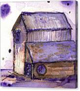 Purple Barn Art Canvas Print