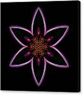 Purple Echinacea Flower Mandala Canvas Print