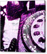 Purple Rotary Phone Canvas Print
