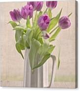 Purple Spring Tulips Canvas Print