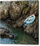 Putting Boat Into Sea Canvas Print