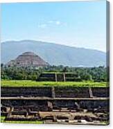 Pyramid Of The Moon And The Pyramid Of The Sun In Mexico City Canvas Print
