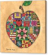 Quilted Apple Canvas Print