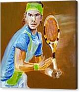 Rafa Nadal On The Ball Canvas Print