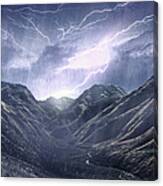 Raging Over The Mountains Canvas Print