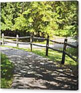 Rail Fence - Painting Effect Canvas Print