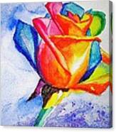 Rainbow Rose Canvas Print