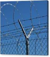 Razor Wire Fence In Las Vegas Canvas Print