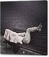#reading #relax #newspaper #lying_down Canvas Print
