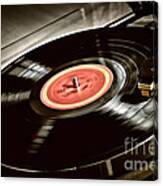Record On Turntable Canvas Print