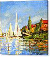 Recreation Of Boating At Argenteuil Canvas Print