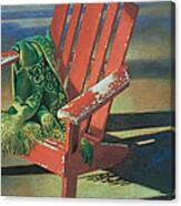Red Adirondack Chair Canvas Print